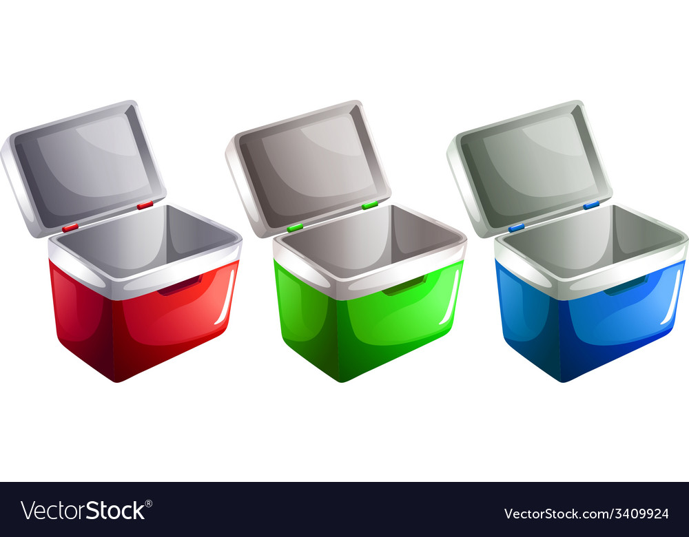 Ice buckets Royalty Free Vector Image VectorStock