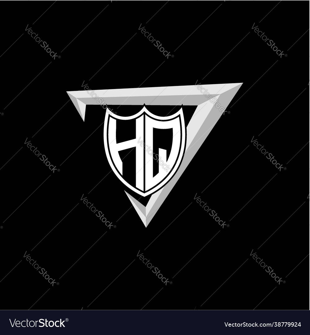 Initial letter h q shield shape with triangular