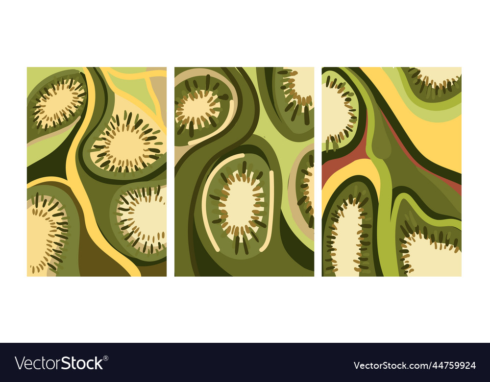 Kiwi background abstract backgrounds set