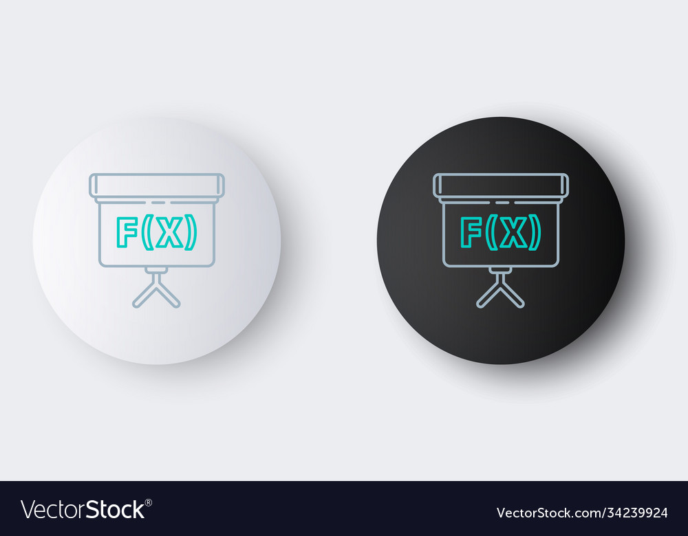 Line chalkboard with function mathematical icon vector image Line chalkboard with function mathematical icon