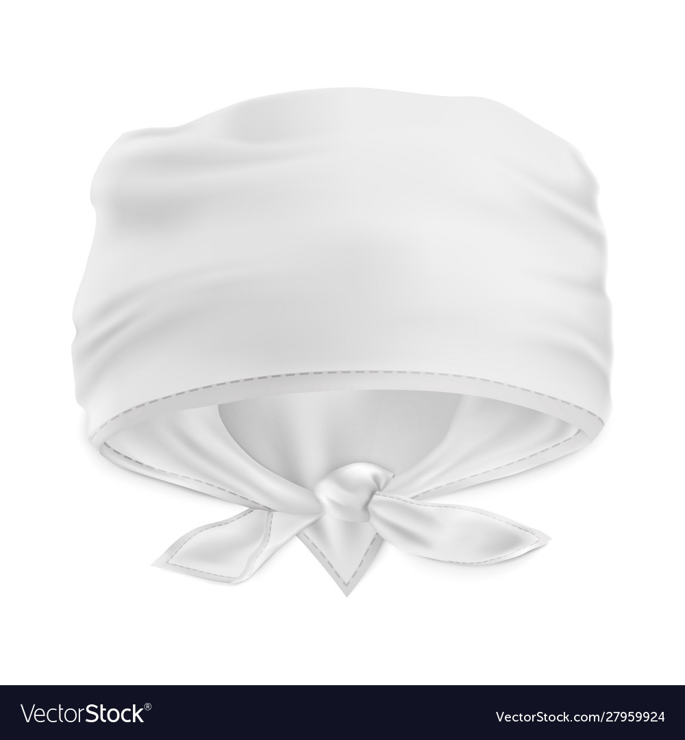 Mock up white bandana buff for head Royalty Free Vector