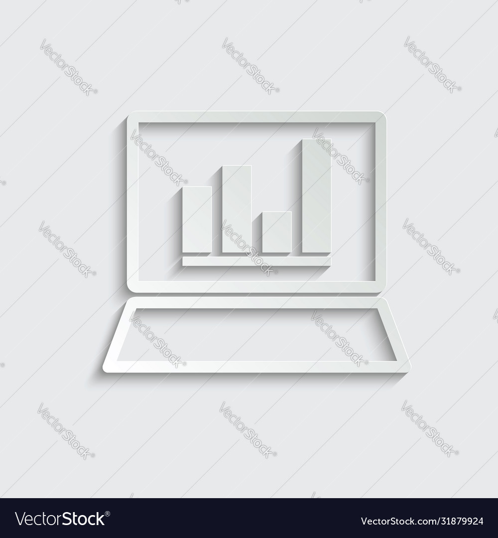 Paper graph icon chart symbol