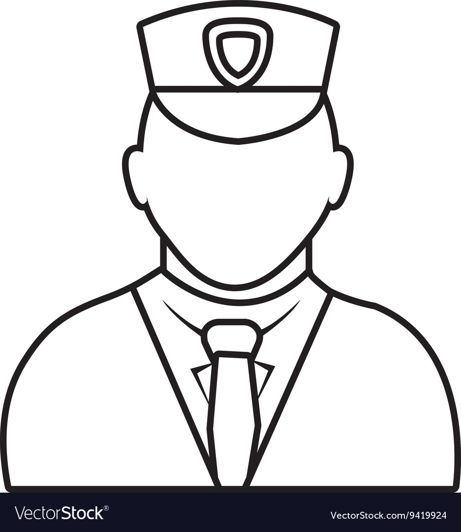 Police avatar wearing white clothes graphic