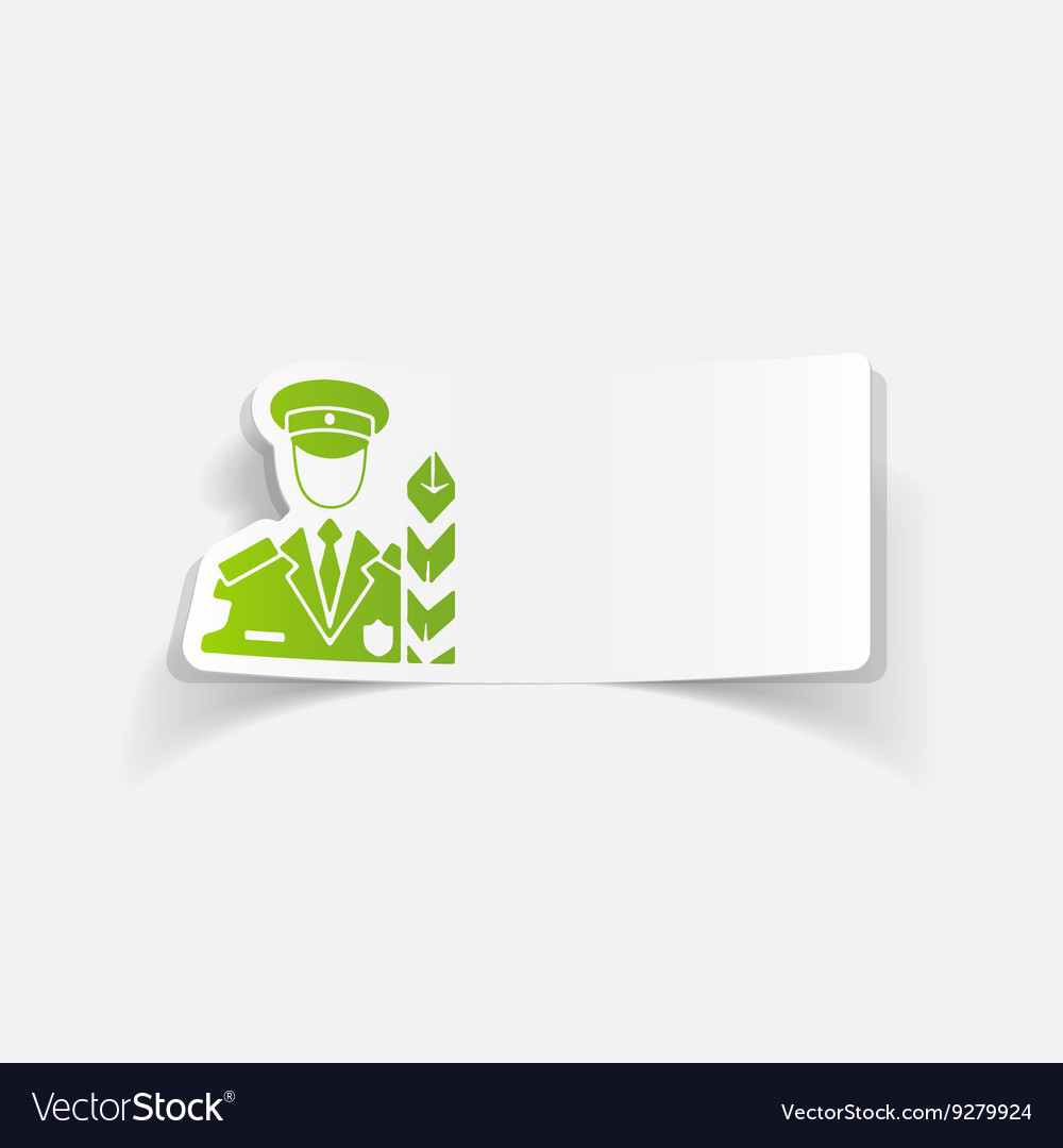 Realistic design element customs inspector