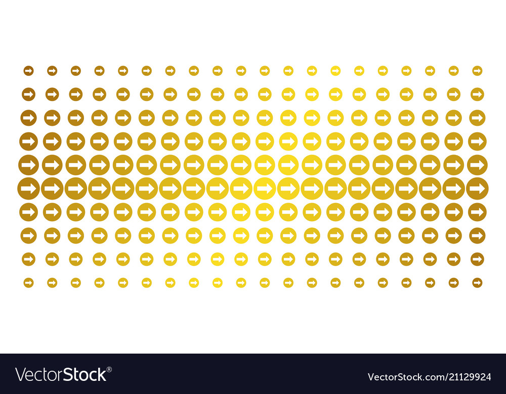 Rounded arrow golden halftone array