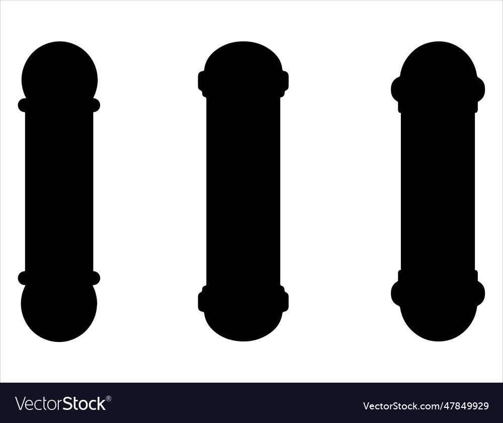 Barber pole silhouette Royalty Free Vector Image