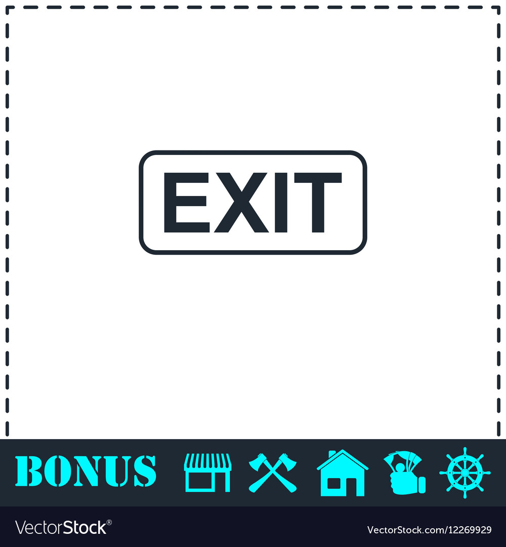 Exit icon flat