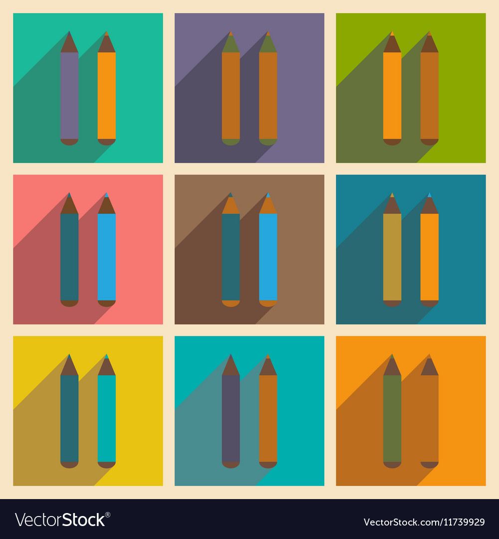 Flat with shadow concept and mobile application
