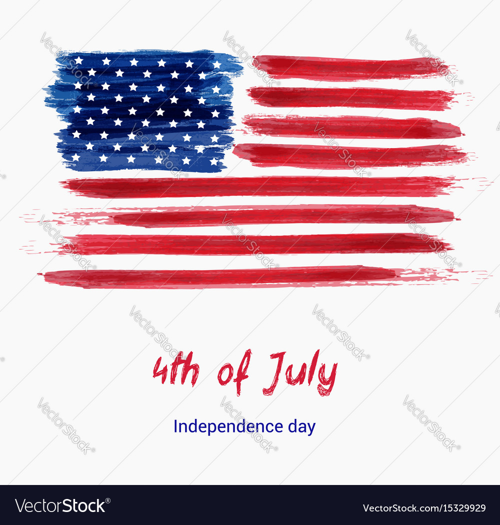Fourth of July Flag Grunge