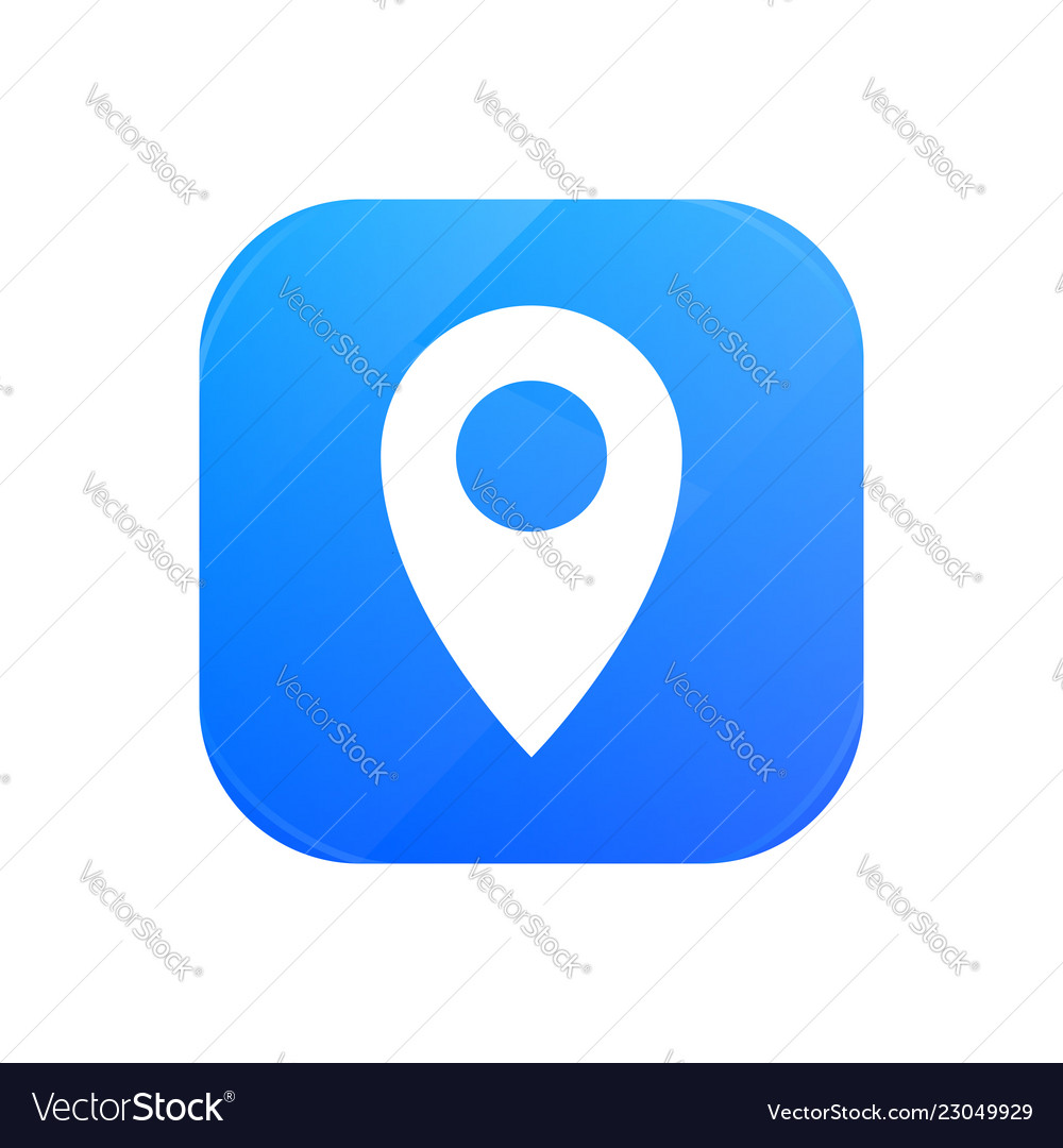Marker of location and navigation flat icon vector image Marker of location and navigation flat icon