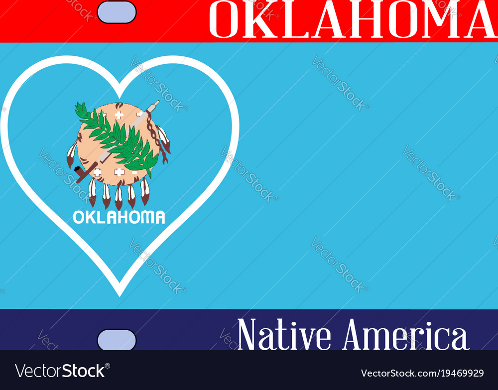 Oklahoma state license plate