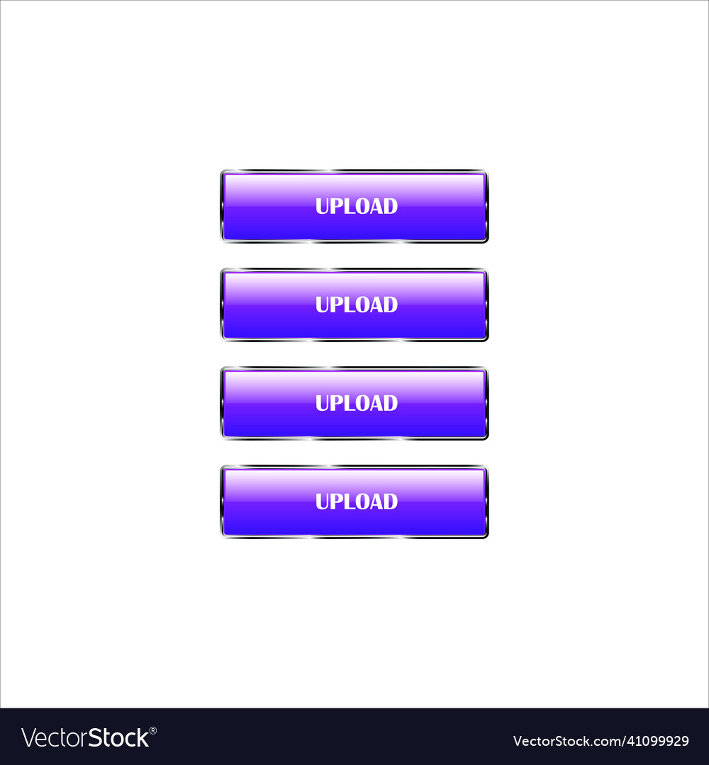 Set of internet buttons on a white background vector image Set of internet buttons on a white background