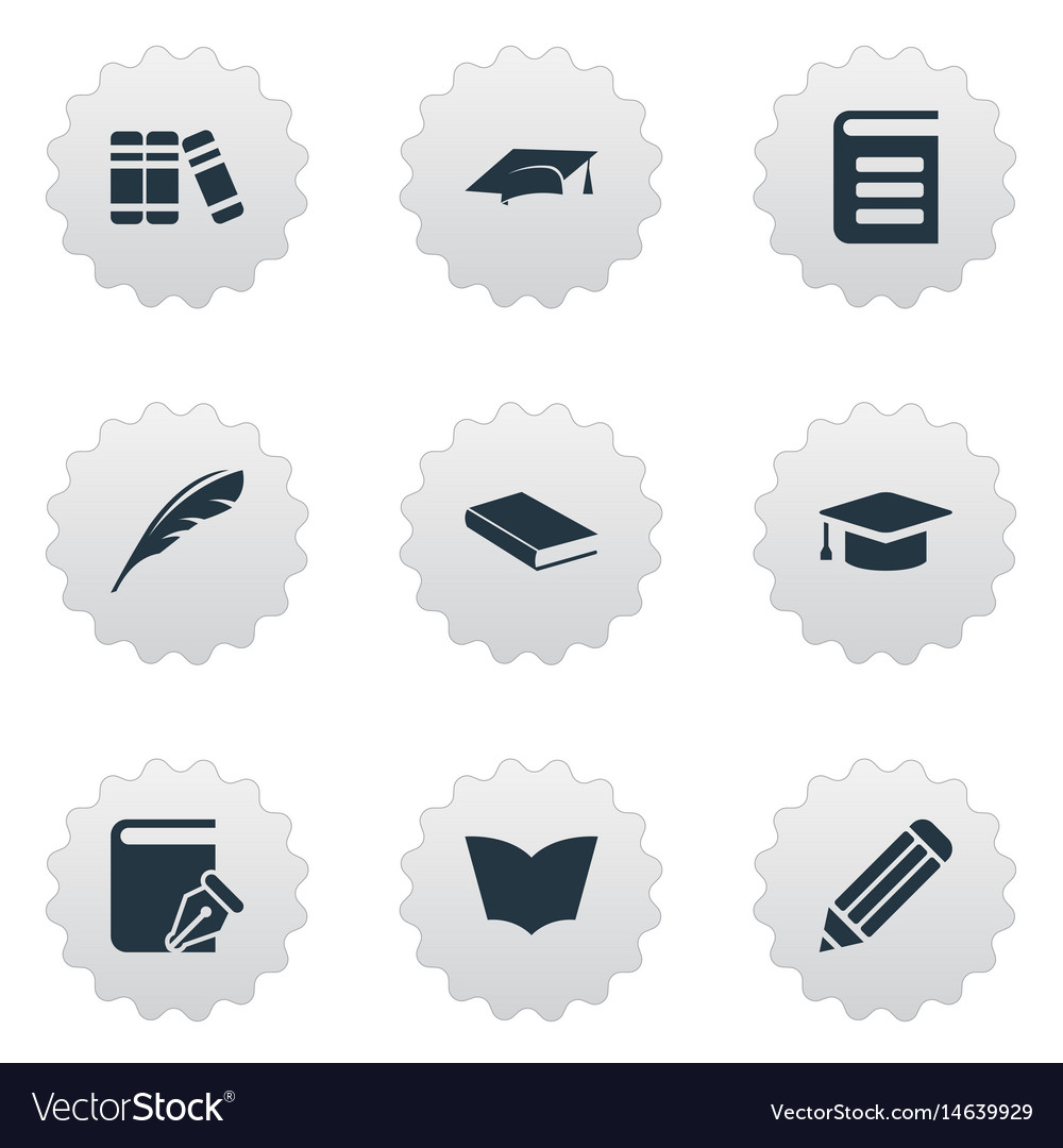 Set of simple reading icons