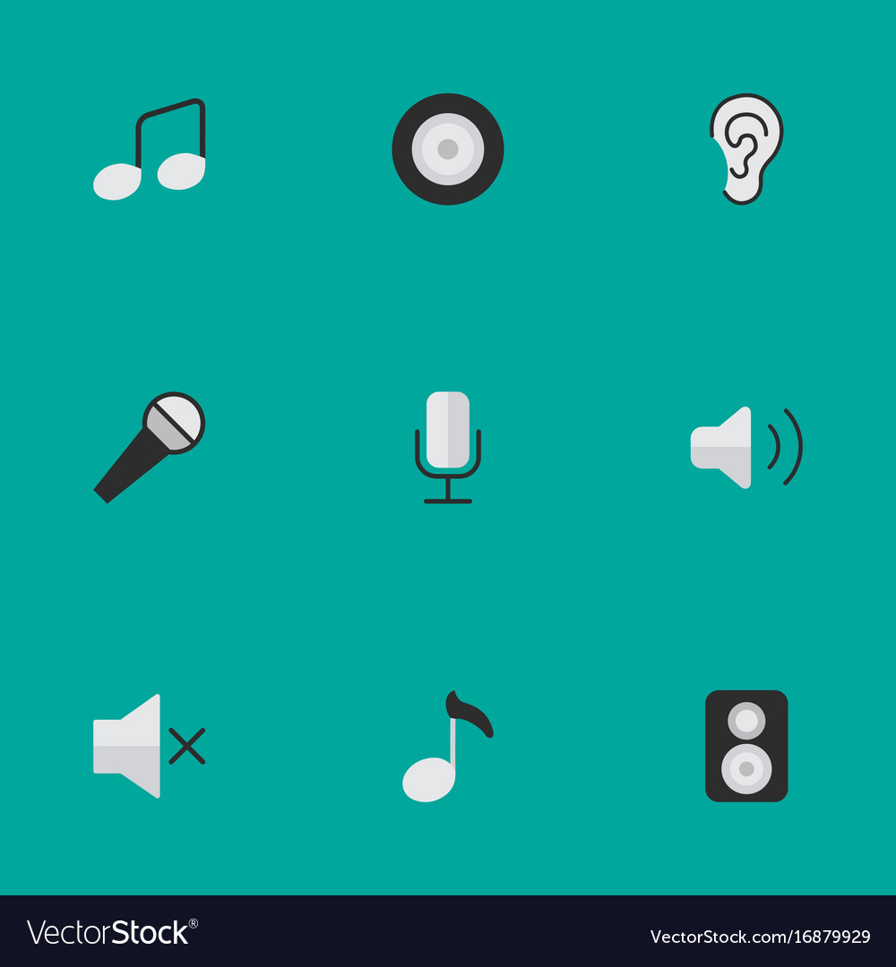 Set of simple sound icons