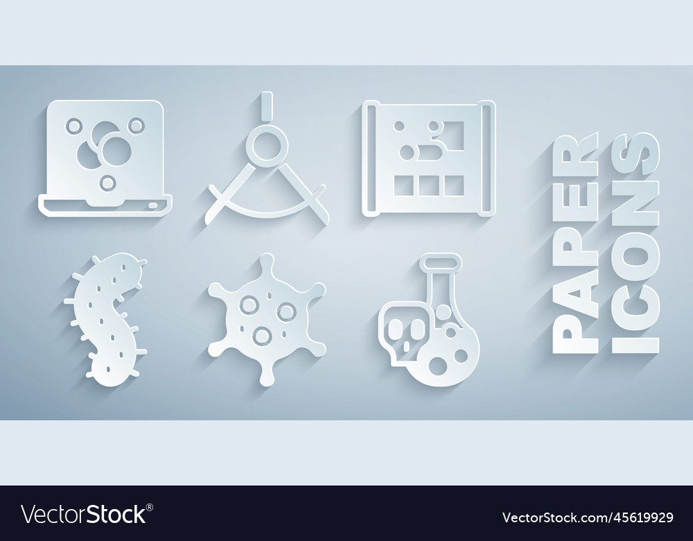 Set virus graphing paper for engineering test vector image Set virus graphing paper for engineering test