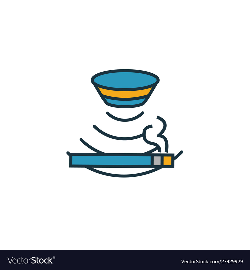 Smoke detector icon simple element from sensors
