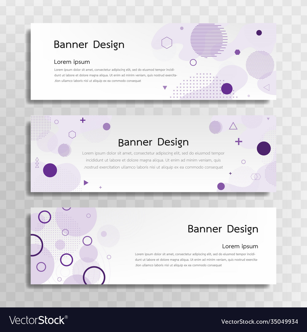 Banner templates set for web design or topics
