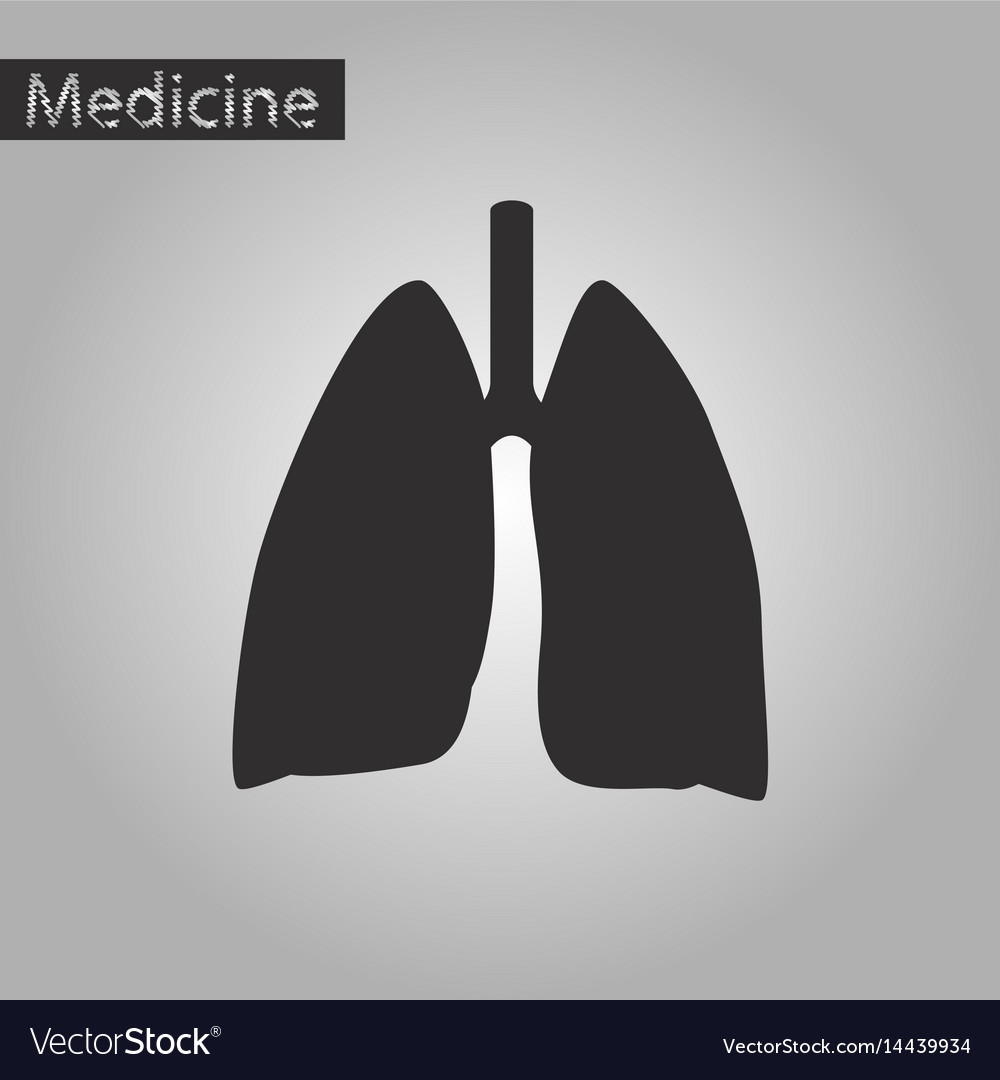 Black and white style icon lungs and trachea Vector Image