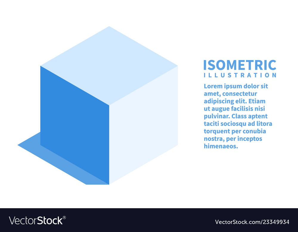 Cube icon isometric template for web design Vector Image Cube icon isometric template for web design