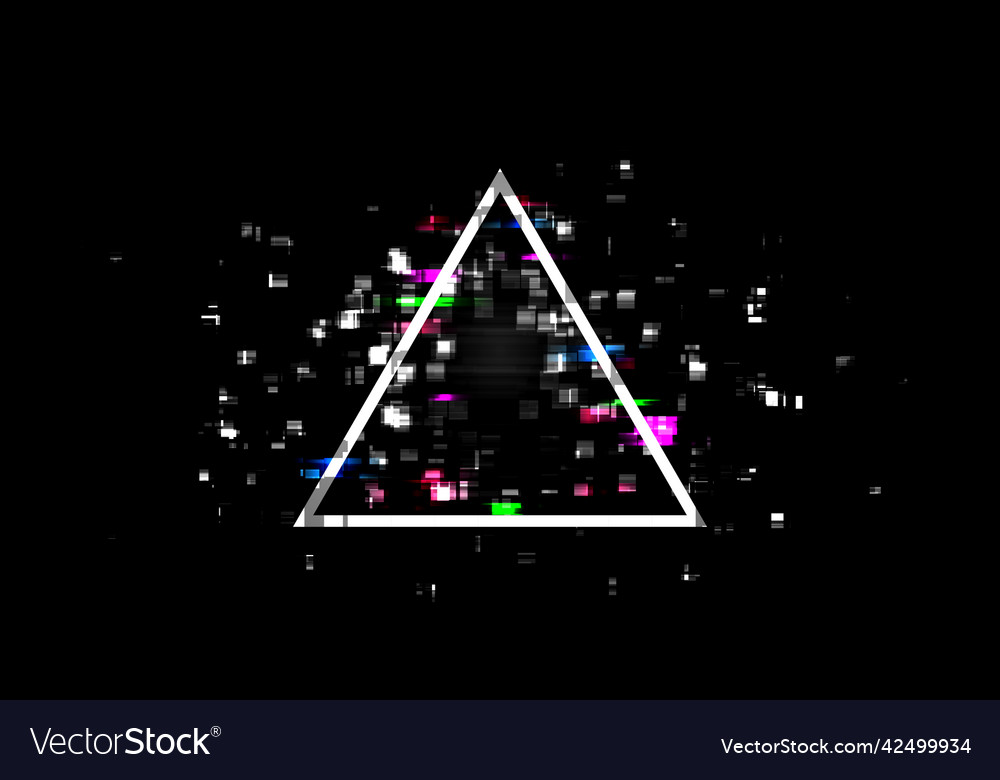 Glitch Dreieck abstrakt gespalten Form modern