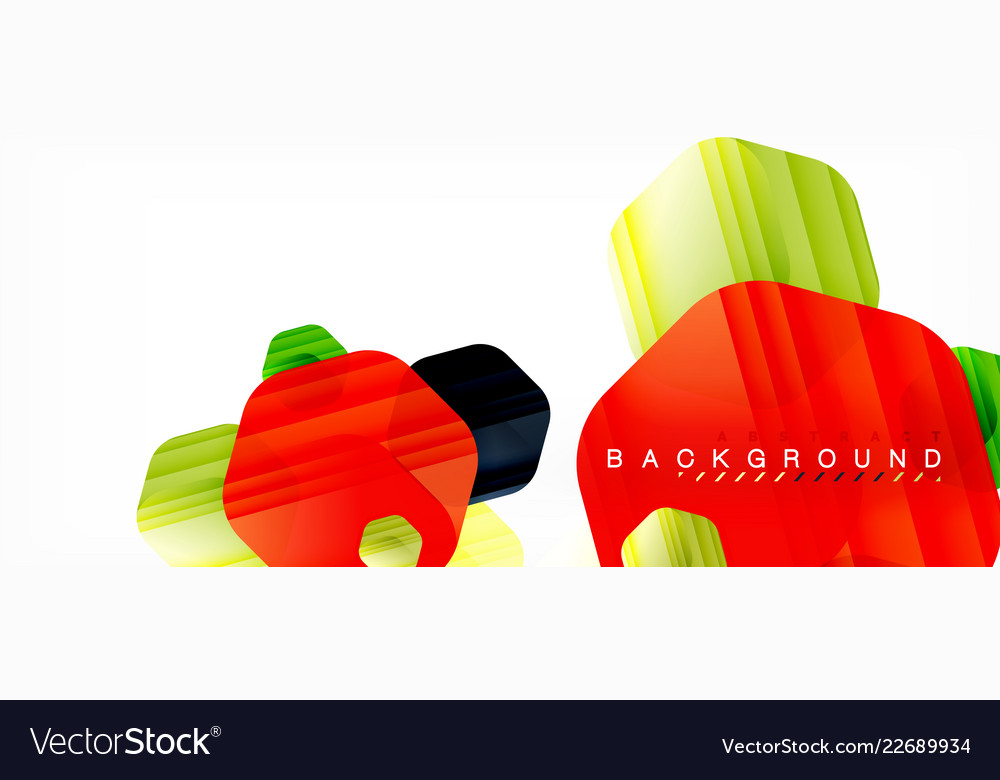 Glossy Hexagon Color Background