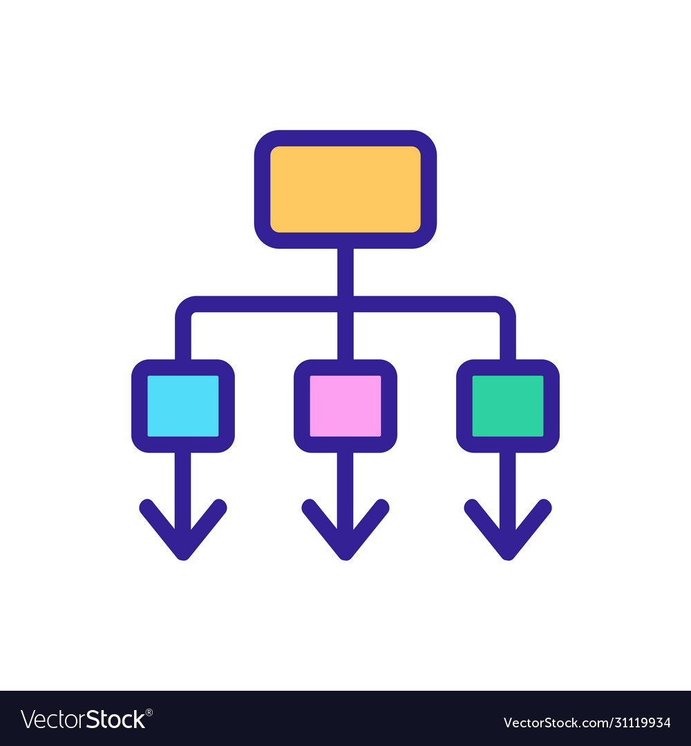Gradual algorithm icon outline vector image Gradual algorithm icon outline