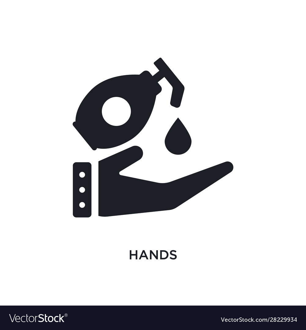 Hands isolated icon simple element from cleaning