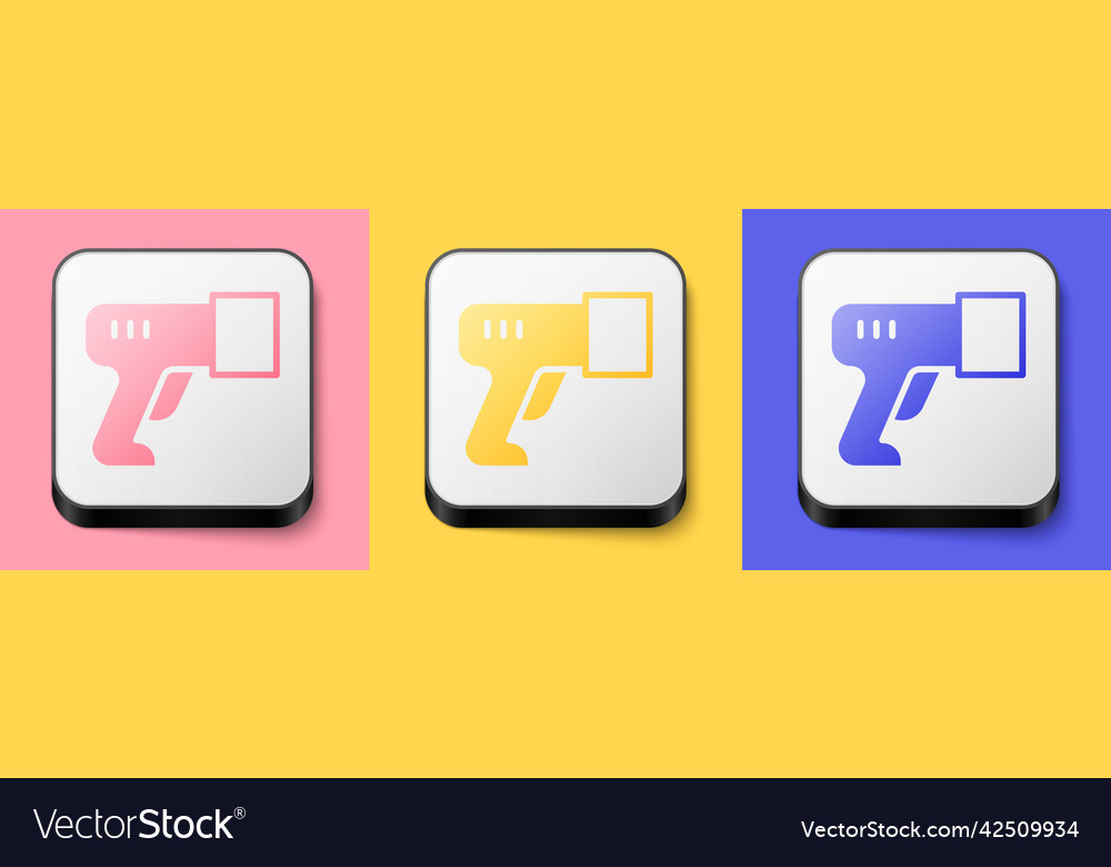 Isometric scanner scanning bar code icon isolated