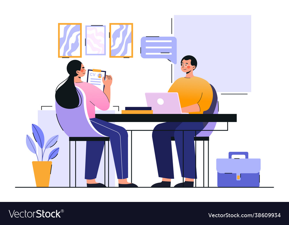 Job interview employment process choosing Vector Image