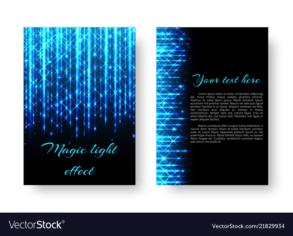 Rectangular leaflet with neon light