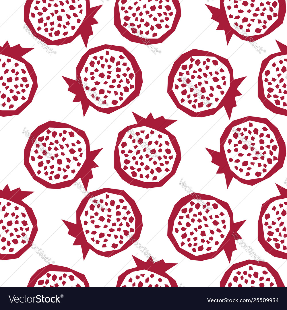 Seamless pattern with garnet in modern abstract