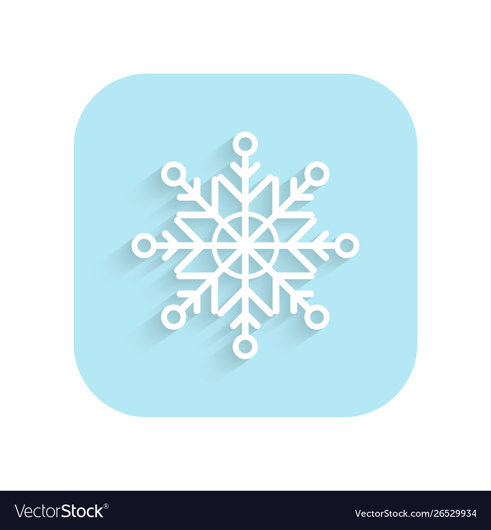 Snowflake christmas flat icon