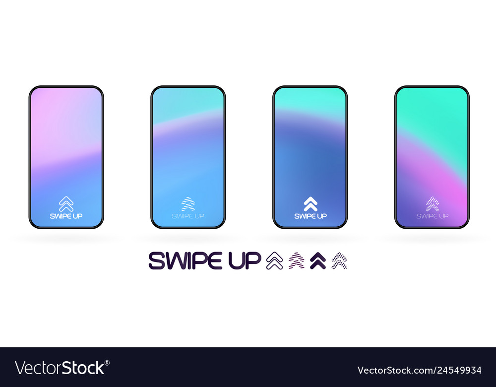 Swipe up template with abstract backdrop vector image Swipe up template with abstract backdrop