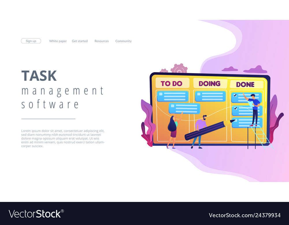 Task Management Landing Page Concept