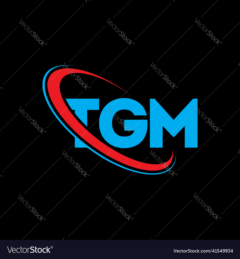 Tgm logo letter design Royalty Free Vector Image