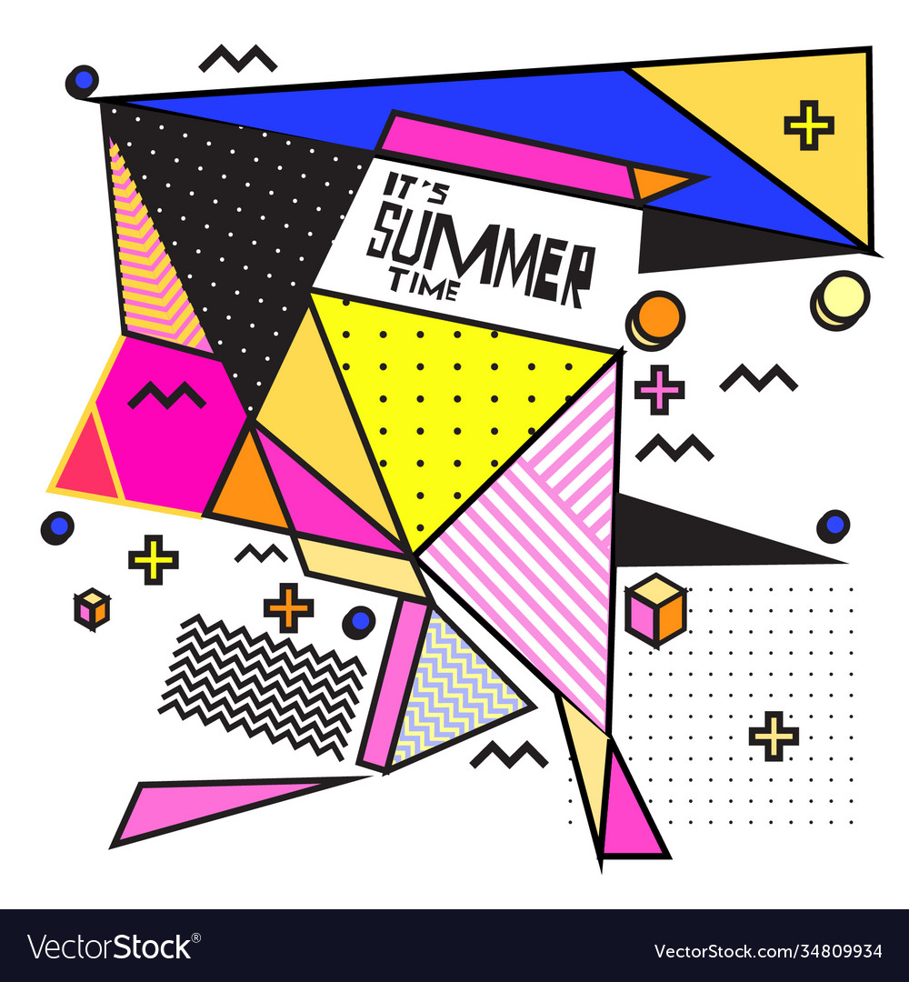 Triangle geometric forms for summer events