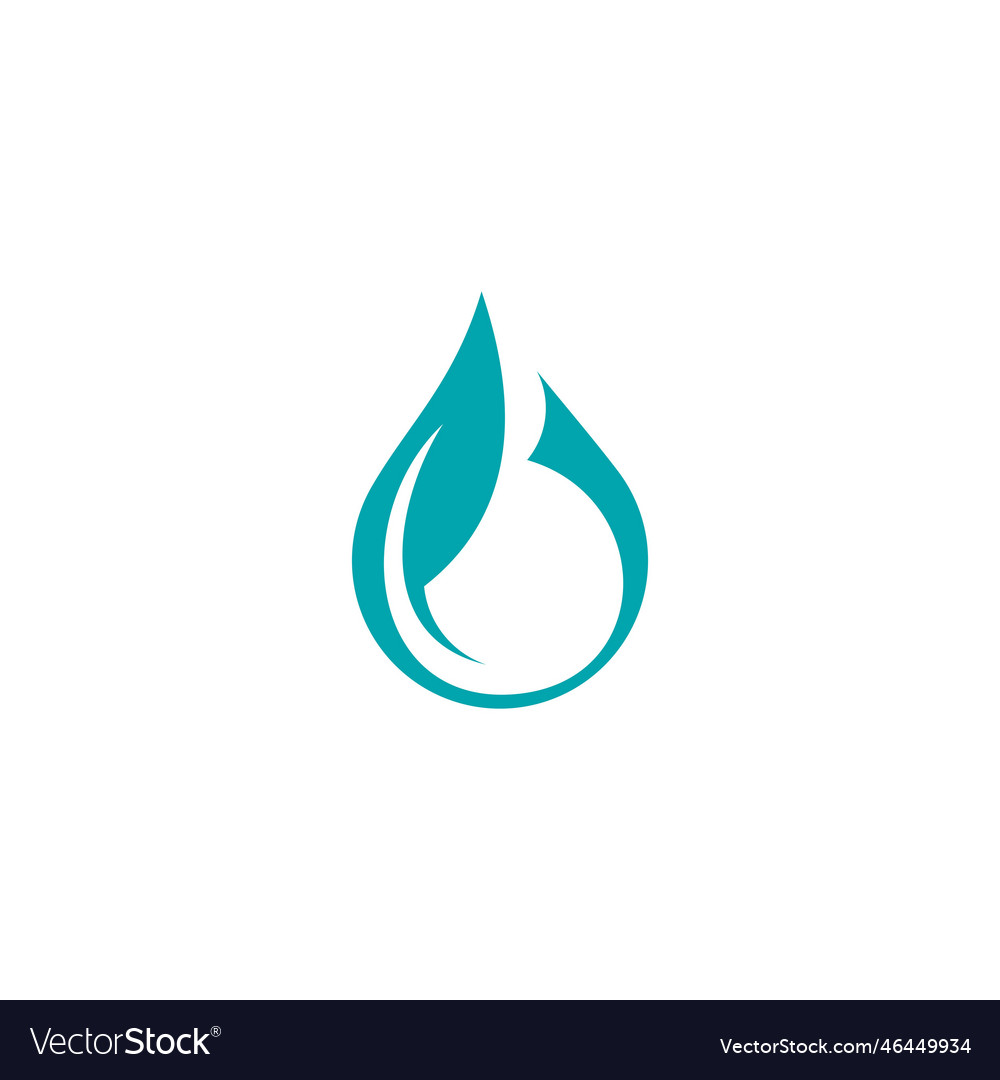 Water fall nature green leaf logo design Vector Image