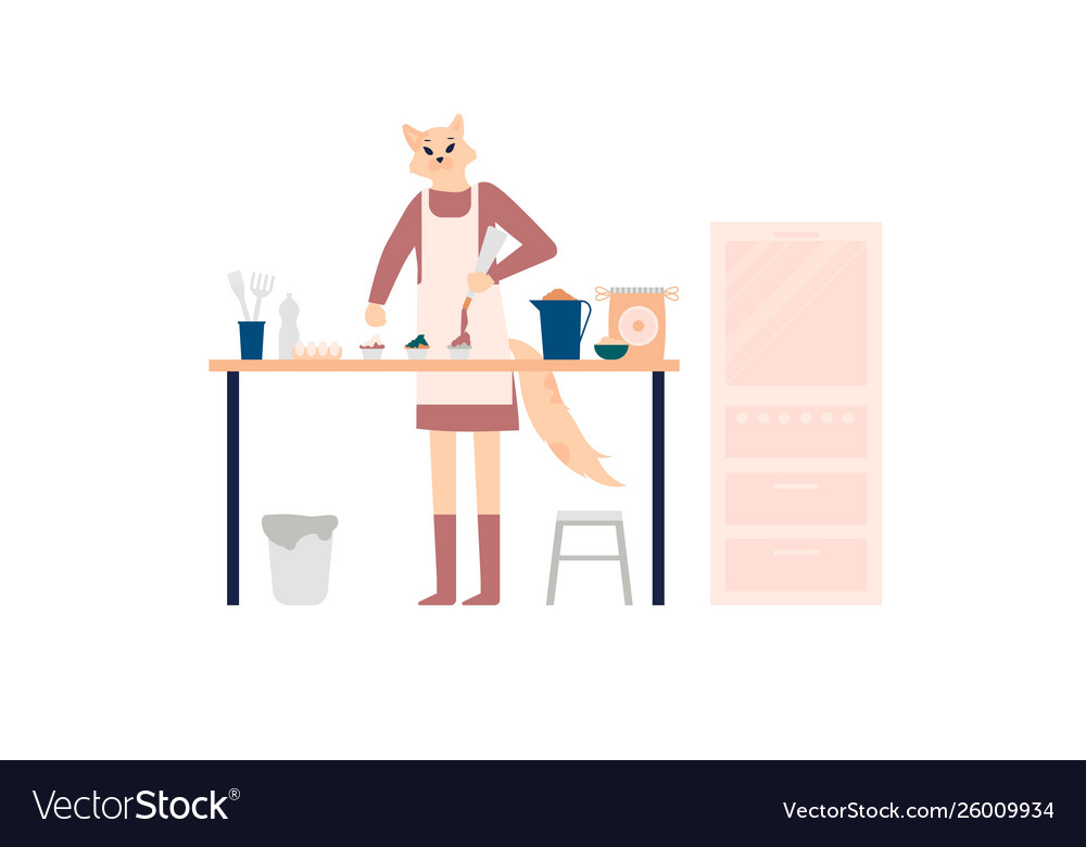 Woman cooking dessert