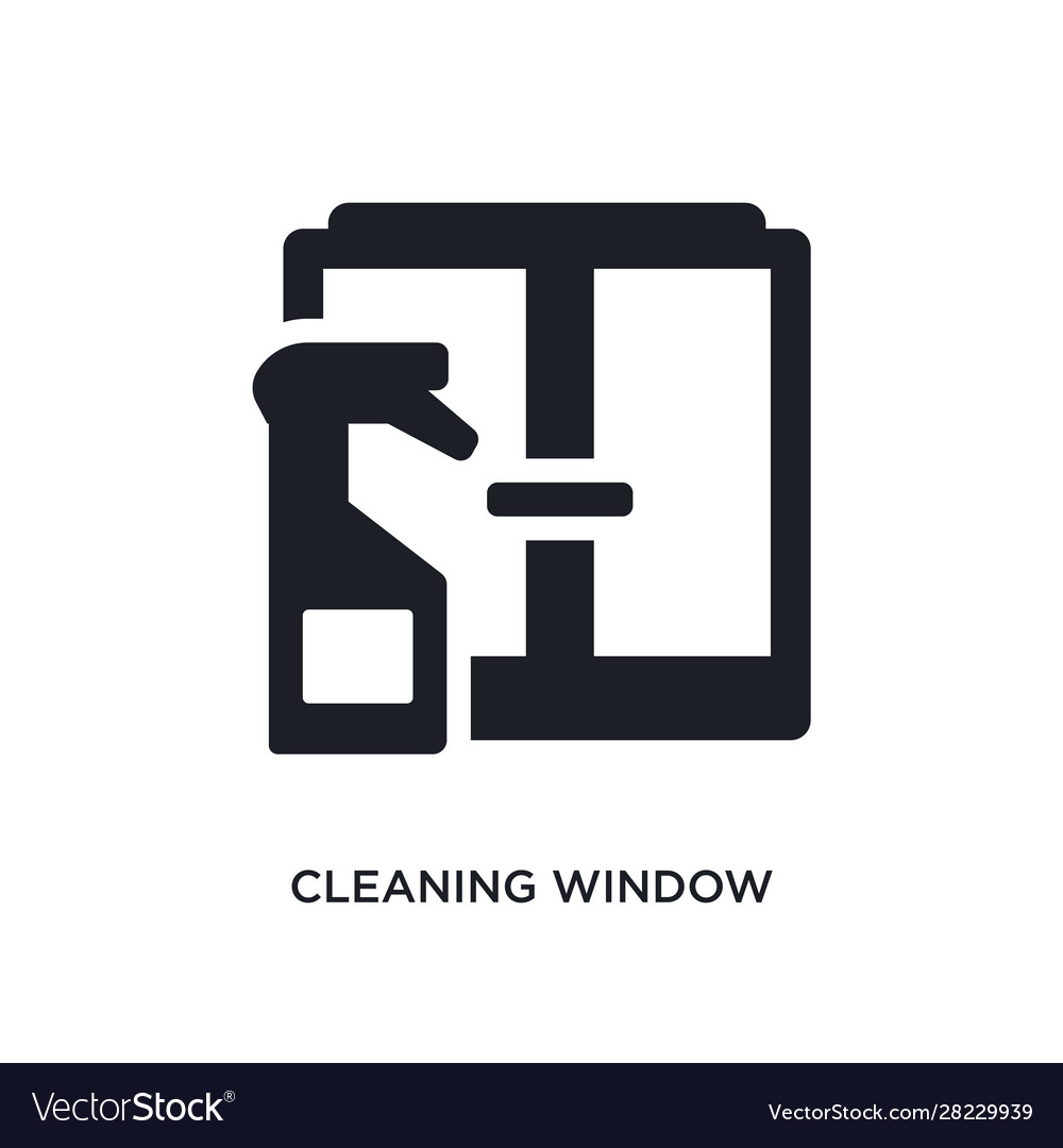 Cleaning window isolated icon simple element from