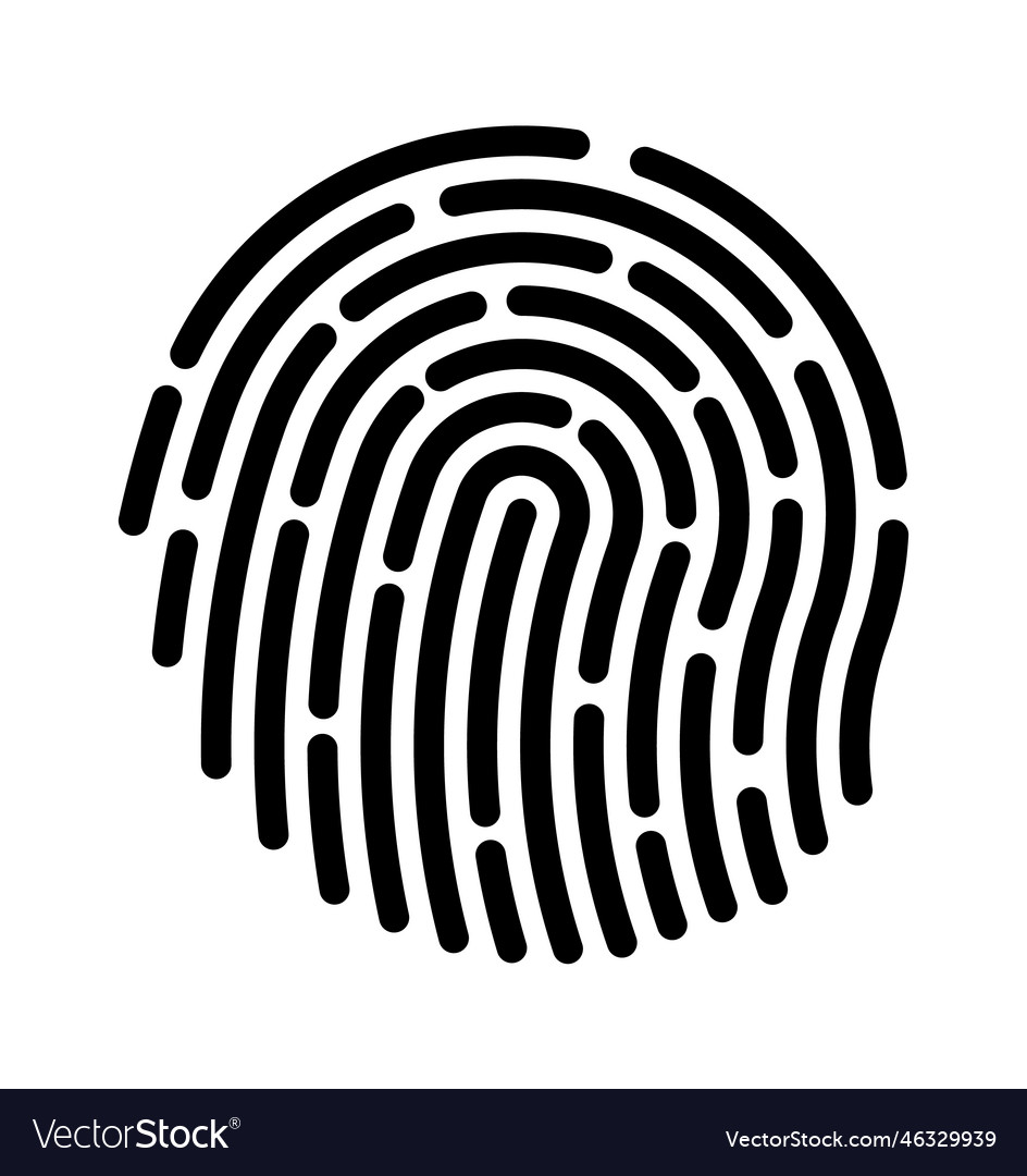 Fingerprint icons finger print touch id Royalty Free Vector