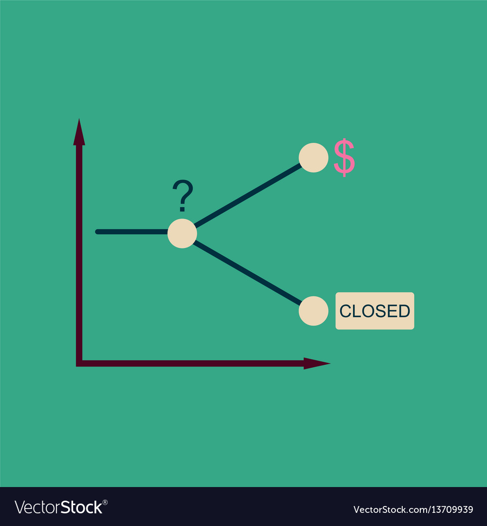 Flat web icon on stylish background money graph