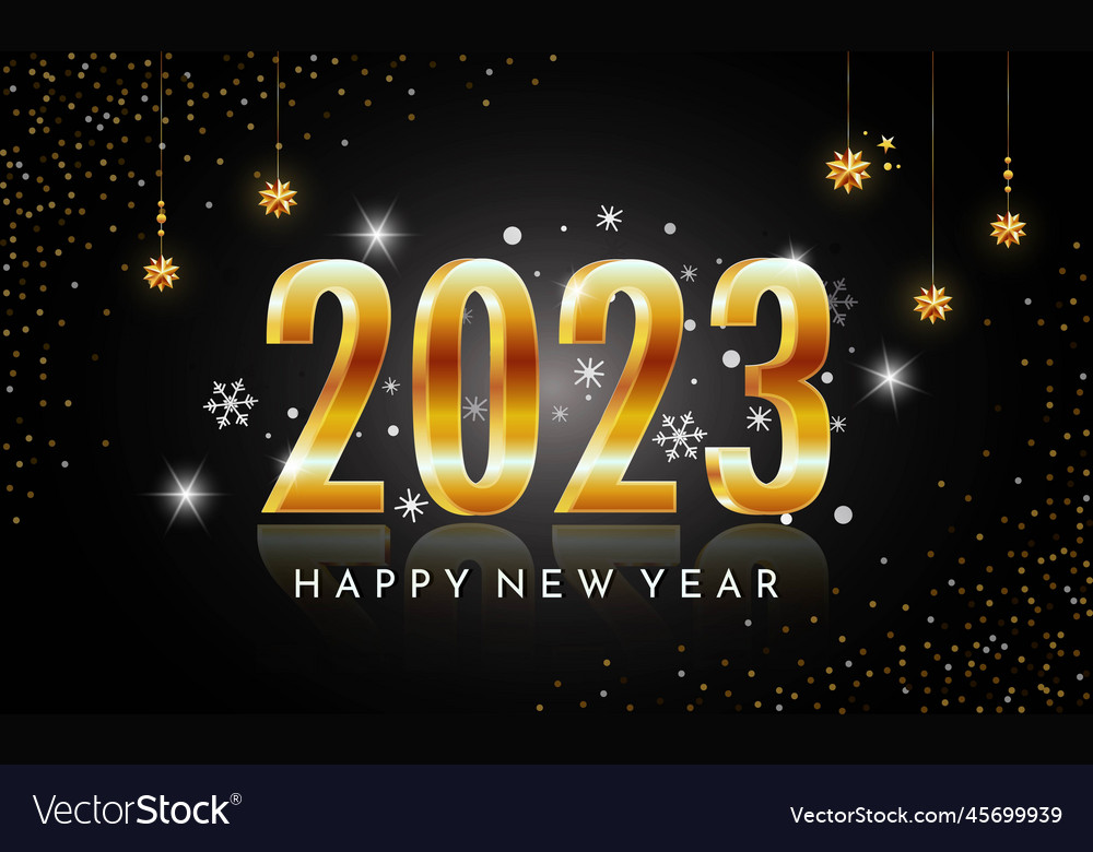 Happy 2023 banner vector image Happy 2023 banner
