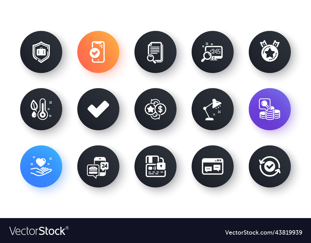 Minimal set of browser window search vector image Minimal set of browser window search