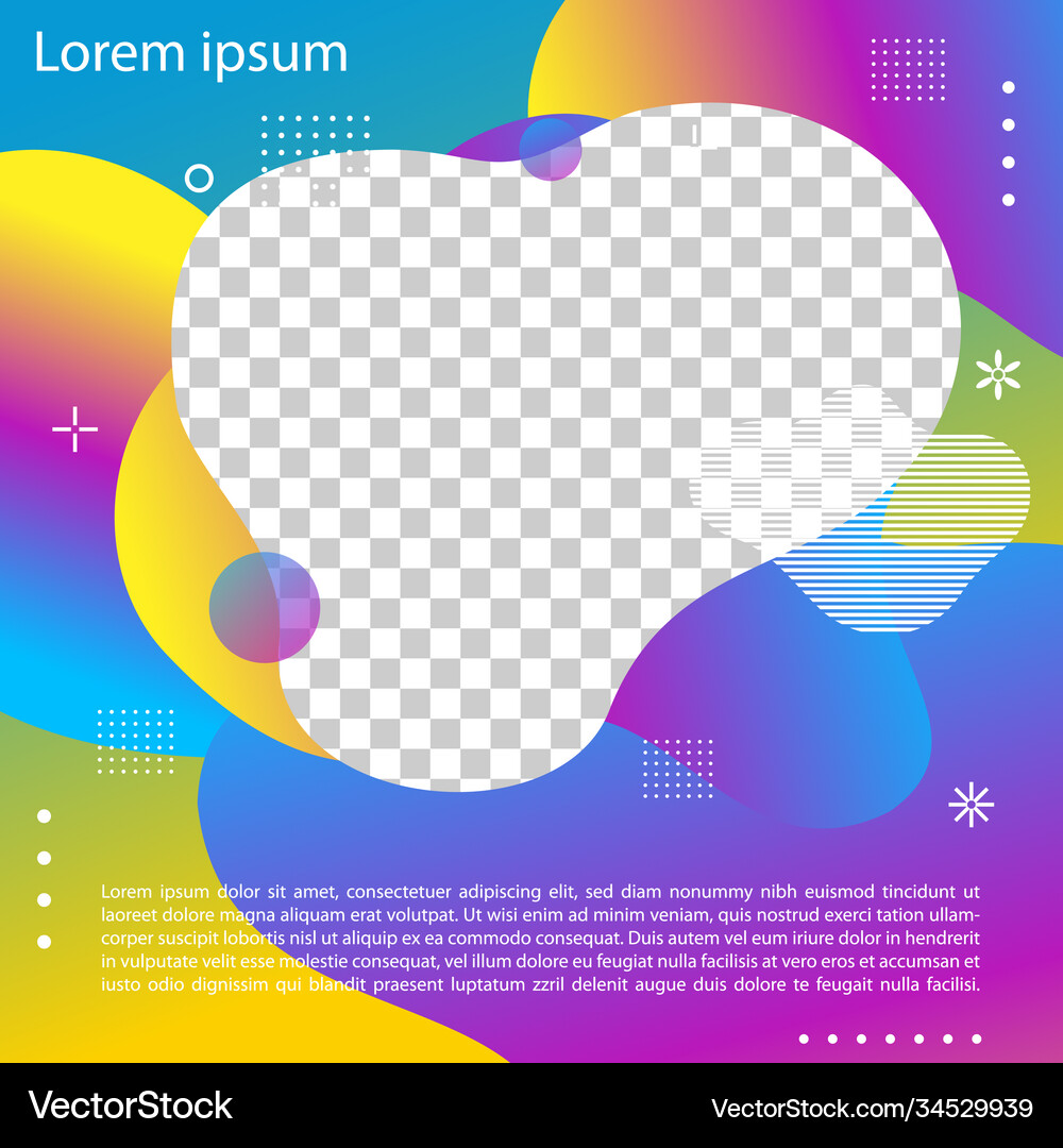 Modern fluid background template Royalty Free Vector Image