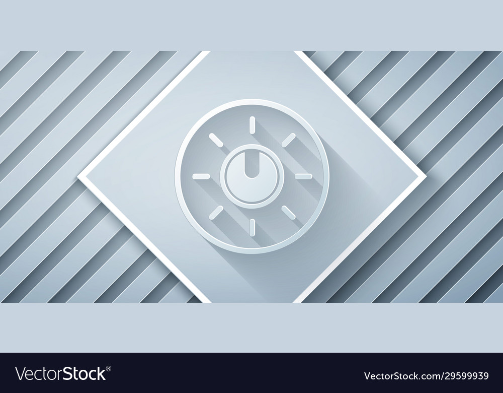 Paper cut dial knob level technology settings icon