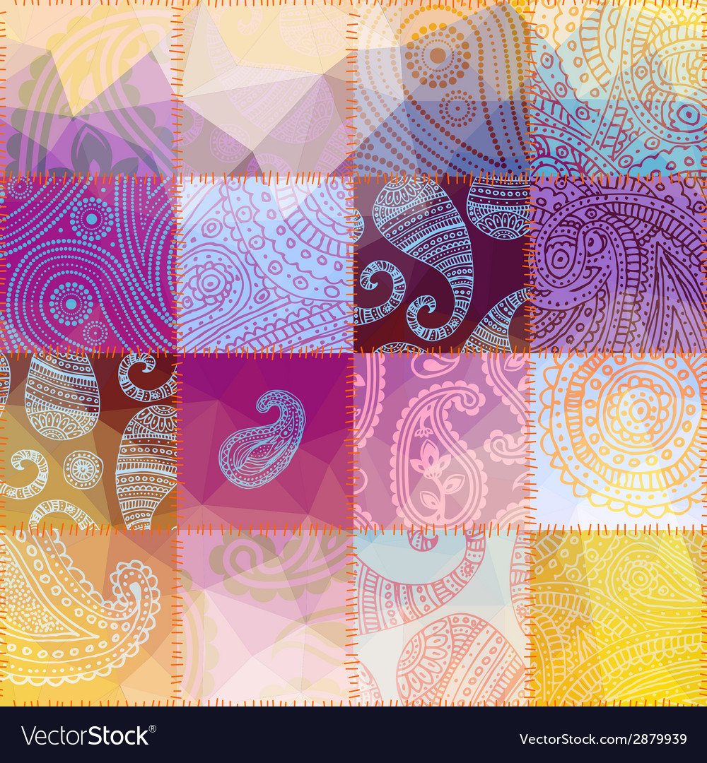 Patchwork with transparency effect