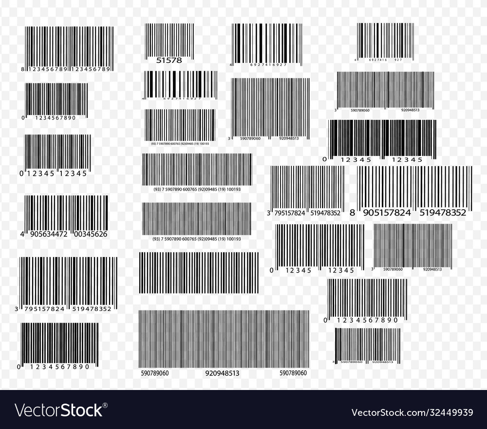 Realistic bar code icon a modern simple flat vector image Realistic bar code icon a modern simple flat