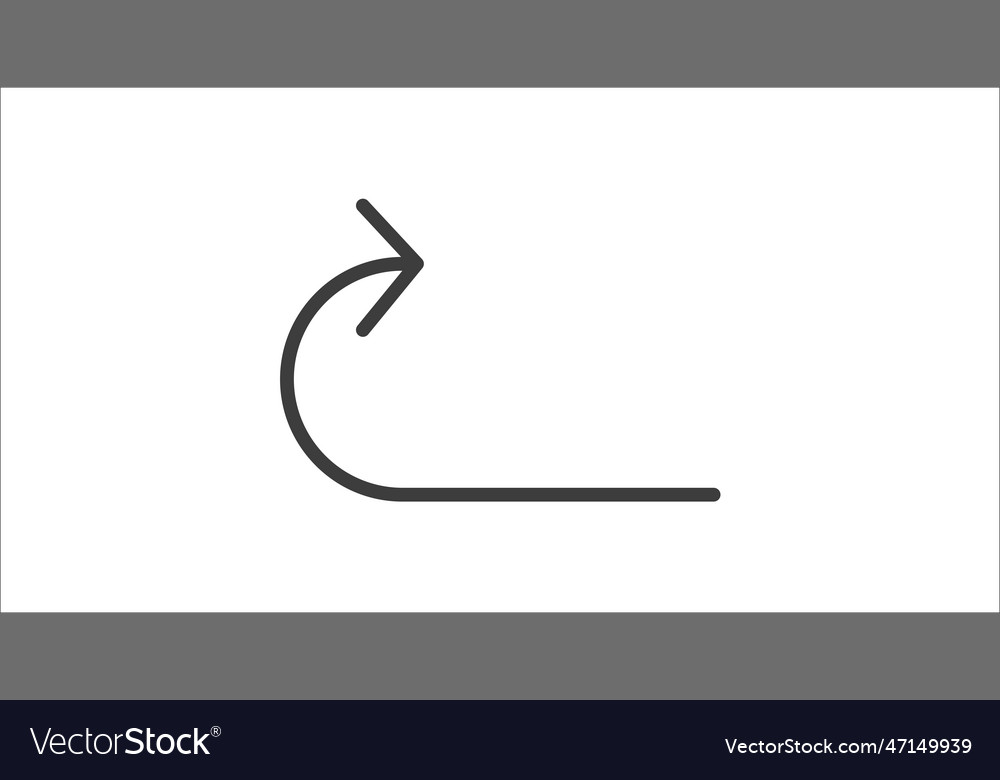 Right curve arrow icon filled