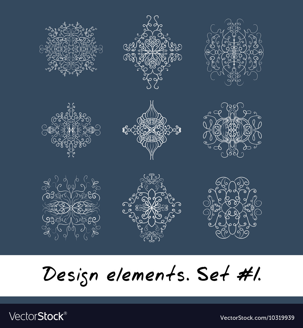 Round design element circle pattern in white