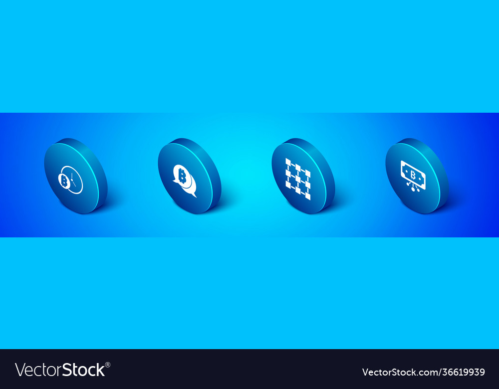 Set isometric bitcoin with clock blockchain
